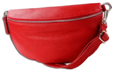 Image de Sac en cuir Toscanto Sac banane rouge OTT825BR