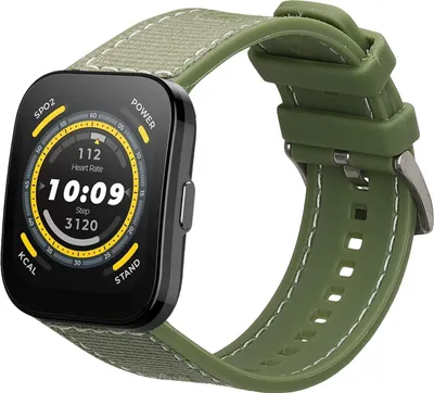 Produktbild von kwmobile Armband kompatibel mit Huami Amazfit Bip 5 Unity / Amazfit Bip 5 / Amazfit GTR 4 Band - Aus Nylon und Silikon - Fitnesstracker Sportarmband