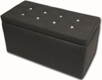 Produktbild von Aufbewahrungshocker Felicita, Sofa mit Stauraum, Sitzsack, Fußstütze mit Behälter,  Italy, 90x45 h45 cm, Grau