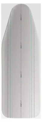 Produktbild von Universal Bügelbezug Hellgrau, 131 cm x 55 cm, 100 % Baumwolle, Integrierte Faltmarkierungen, Klipp-System, Geeignet für alle Bügeltische anderer Marken, Waschmaschinenfest
