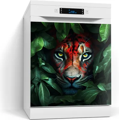 Produktbild von DEQORI Magnetmatte Spülmaschine beschreibbar 60x60 cm 'Dschungelblick' Magnetfolie