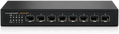 Produktbild von Elfcam - Unmanaged Glasfaser-Switch 10Gb 8x SFP 10G, Plug & Play, 10G-Netzwerkverlängerung, Kompatibel mit Freebox Ultra und Livebox 6