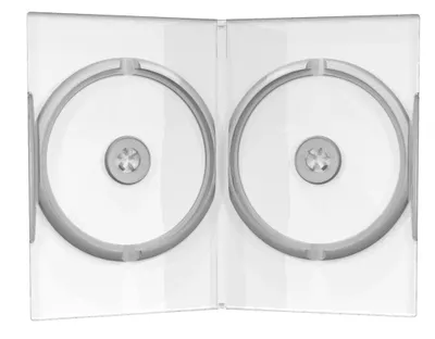 Produktbild von 25 DVD CD Hüllen 2fach double 14mm transparent