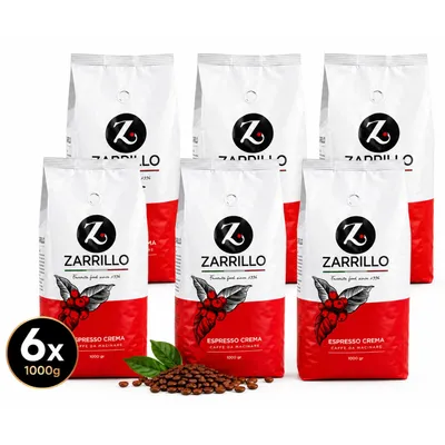 Produktbild von ZARRILLO Italienische Espresso Kaffeebohnen, Arabica und Robusta, für Vollautomaten & Siebträgermaschinen, Kräftige Crema, Mittlere Röstung 6 kg