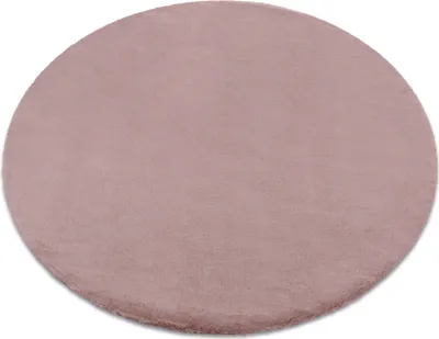 Produktbild von Teppich BUNNY Kreis rosa IMITATION VON KANINCHENPELZ Rosa rund 160 cm