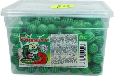 Produktbild von Kaugummi Saure Wassermelonen Bubble Gum 300 Stück Dose 1600g