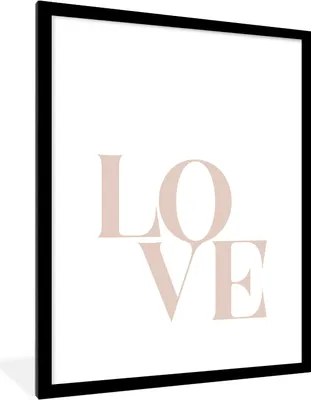Produktbild von MuchoWow® Gerahmtes Poster Text - Zitate - Liebe 60x80 cm - Poster mit Schwarzem Bilderrahmen Wandposter Rahmen Foto Bilder - Wohnzimmer - Dekorationen - Prämie