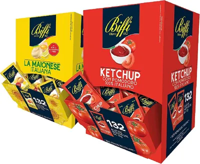 Produktbild von Salsa Biffi Kit Mayonnaise und Ketchup Monoportion Sauces 264 Beutel mit 10 g