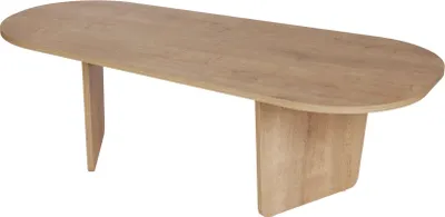 Produktbild von Skye Decor, Ovalis - Oak, Couchtisch, Eiche, 100 % Melaminplatte, 130 x 65 x 40 cm