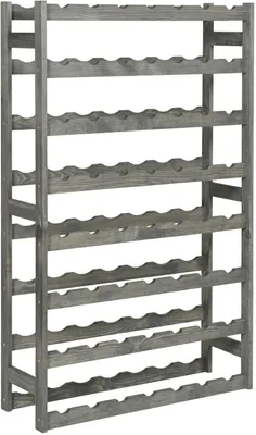Immagine prodotto di STOLMAK Portabottiglie in Legno per 56 Bottiglie 72,2x118x25 cm Grigio Caffale Vino Cantinetta Porta Bottiglie da Terra