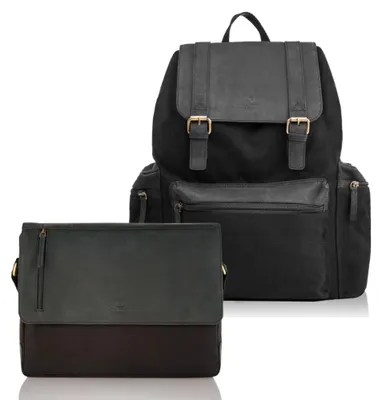 Produktbild von T-20 Umhängetasche für Männer und T-37 Rucksack für Männer für die Arbeit Paolo Peruzzi Geschenkset ZUP-73-BL
