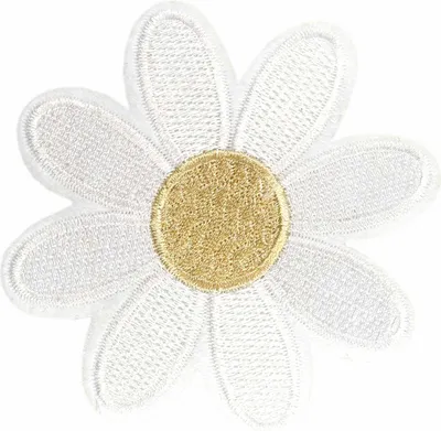Produktbild von 1 Aufbügler Blume Blüte Flowerpower Ø 83mm, Farbwahl - Applikation Aufnäher, Variante:Variante 1
