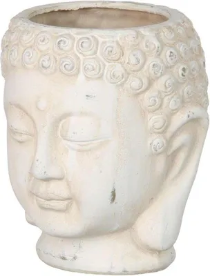 Image de Pot de fleurs en terre cuite - grand format - Bouddha asiatique - Décoration de jardin