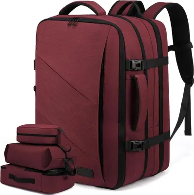 Produktbild von Business Reiserucksack 17,3 Zoll Laptop Handgepäck Damen Herren Weinrot
