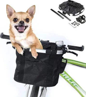 Productafbeelding van Famanu fietsmand voor huisdieren, draagbaar en ademend - geschikt voor katten en kleine honden