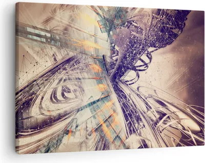 Produktbild von Bild auf Leinwand - Leinwandbild - Abstraktion modern - 70x50cm - Wand Bild - Wanddeko - Wandbilder - Leinwanddruck - Bilder - Kunstdruck - Wanddekoration - Leinwand bilder - Wandkunst - AA70x50-4057
