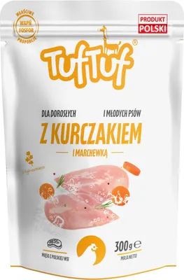 Produktbild von Tuftuf | Feuchtfutter für Hunde - Huhn mit Karotte - 300g -gehacktes - Hundefutter - Nassfutter