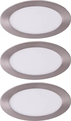 Produktbild von LED Einbauspot 3er Set Fernbedienung Dimmbar Nickel 1400lm Ø 22,5cm