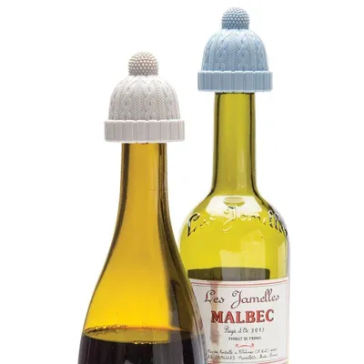 Produktbild von Monkey Business Beanie Silikon Flasche Stop, Blau/