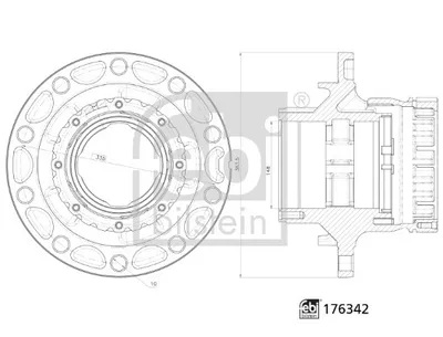 Produktbild von FEBI BILSTEIN 176342 Radnabe Hinterachse