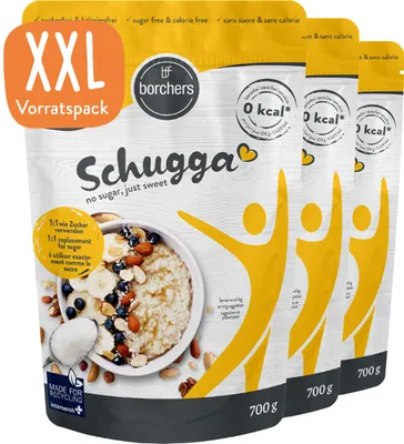 Produktbild von BORCHERS Schugga, Kristalline Streusüße, Erythrit-Sucralose Mischung (3x700g)