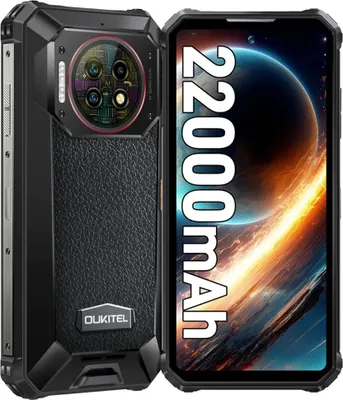 Produktbild von OUKITEL WP60 Outdoor Handy 5G - Android 15 Outdoor Handy Ohne Vertrag 10000mAh 36GB+512GB, 7.2" HD+120Hz Baustellenhandy, 108MP NFC/GPS/OTG, Orange