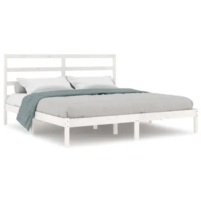 Immagine prodotto di vidaXL Letto in legno massiccio senza materasso bianco 200x200 cm in legno di pino