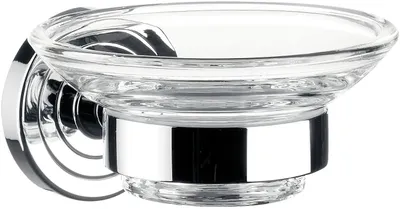 Image de emco polo porte-savon, verre cristal clair, D=106mm, 073000100