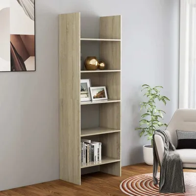 Image de Maison Exclusive - Bibliothèque en chêne Sonoma 60 x 35 x 180 cm, aggloméré