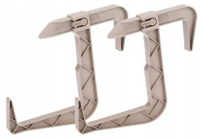 Image de Porte-fleurs pour balcon en rotin, beige caramel, lot de 2