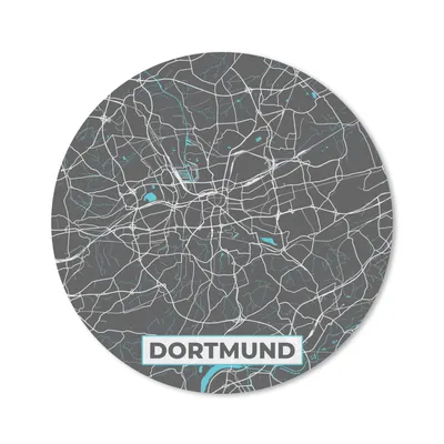 Produktbild von MuchoWow® Mauspad Mousepad Karte - Dortmund - Blau - Stadtplan - Deutschland 50x50 cm - Mousepads - Maus Mat - Pad - Mausunterlage - Vinyl
