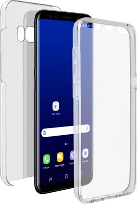Image de Avizar, coque de protection à 360° (avant et arrière) pour Samsung Galaxy S8 Plus, transparente