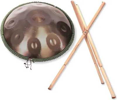 Produktbild von Patera Handpan HPDM-6 D-Kurd Edelstahl mit Handpan-Ständer
