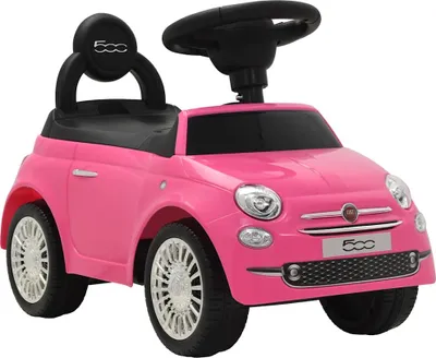 Image de Voiture à chevaucher Fiat 500 rose