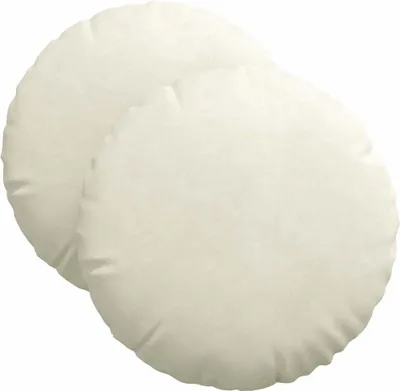 Obrázok produktu pre vidaXL Sedacie vankúše, 2 ks, krémová farba, Ø 40 x 13 cm, zamat