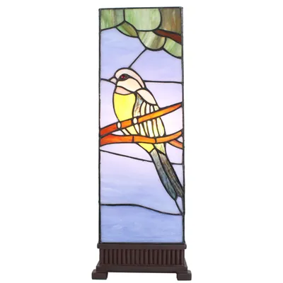 Obrázok produktu pre Clayre & Eef 5LL-6294 Stolná lampa Tiffany 18x18x48 cm E14-max 1x40W modrá