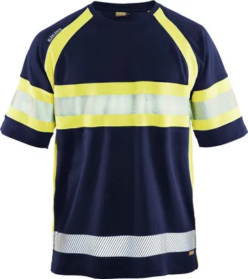 Produktbild von Blakläder Warnschutz T-Shirt, marineblau / gelb, Uni-Größe: L