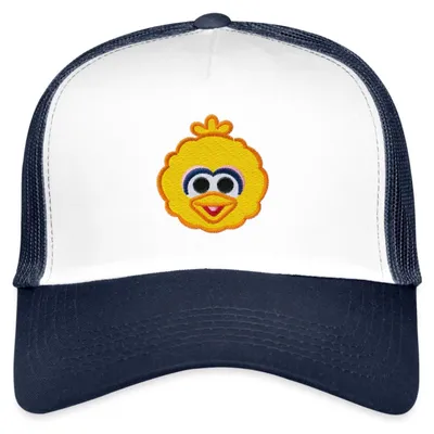 Produktbild von Spreadshirt Sesamstraße Bibo Als Stickmotiv Trucker Cap, One size, Weiß/Navy