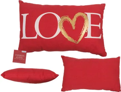 Produktbild von Rotes Deko-Kissen, Love