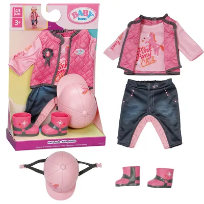 Obrázok produktu pre BABY born Riding Outfit 43cm, sada oblečenia pre bábiku, 3 rok / roky