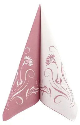 Produktbild von Airlaid Serviette Blumen Elegantia in Altrosa, 40 x 40 cm, 50 Stück - APARTina