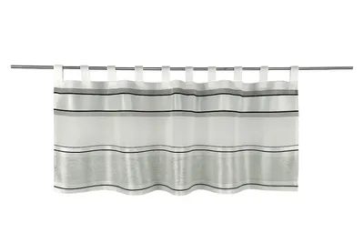 Produktbild von Scheibengardine Schlaufenpanneau Kleinfenstergardine Buzz grau HxB 45x140cm