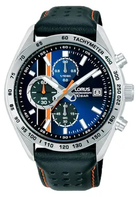 Produktbild von Lorus Herrenuhr RM303KX9 Taucheruhr Chronograph Tachymeter 100m wasserdicht schwarz