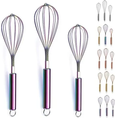 Obrázok produktu pre Ibenzoa® Súprava štetiek na tortu – 3-dielna sada, štetky z nehrdzavejúcej ocele (20,5/25/30 cm) s titánovým povrchom, ergonomické rukoväte, vhodné do umývačky riadu, bez BPA a bez obsahu olova