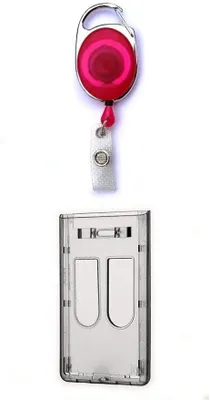 Produktbild von 1x PINK Transparent Ausweisset Ausweisjojo Zipper Jojo Auswelter Kartenhülle Ausweishülle