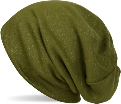 Produktbild von styleBREAKER Damen Beanie Mütze mit All Over Glitzer in Unifarben, Glitzermütze, Leichte Stoffmütze Einfarbig 04024117