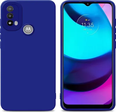 Image de Cadorabo Housse pour Motorola MOTO E20 Housse de protection en bleu TPU Silicone Etui Case Housse pour téléphone portable