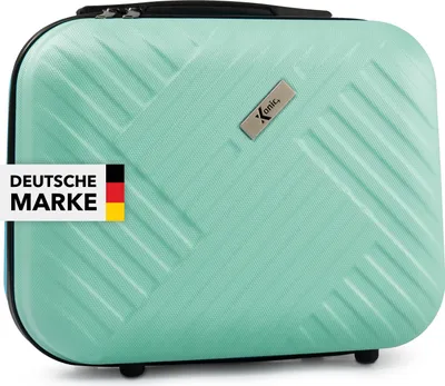 Produktbild von Xonic Kosmetikkoffer Damen – Beauty Case Hartschale für Reisen – Robustes Beautycase Damen mit Tragegriff – Kosmetik Koffer leicht & stabil – Beautycase Damen Hartschale (Pastell Mintgrün)