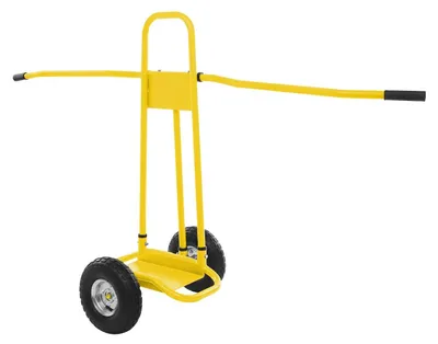 Immagine prodotto di Carrello per pannelli in cartongesso e compensato - Carrello da trasporto industriale - Portata 200 kg - Ruote grandi - Maniglie antiscivolo - Giallo