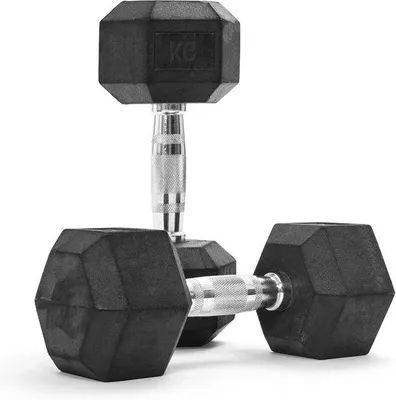 Productafbeelding van Hexagon Halters Set van 2 - Antislip Dumbbells 5-30 kg met Ergonomische Handgrepen